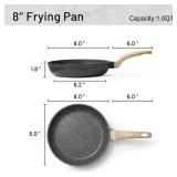 CAROTE Nonstick Frying Pan Skillet,Non Stick Granite Fry Pan Egg Pan Omelet Pans, Stone Cookware Chef