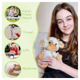 Muiteiur 10 Inch Brown Sitting Cow Stuffed Animal, Super Soft Cow Plush Toy for Kids, Cute Farm Stuffed Animals, Gift for Children for Learning, Storytelling,Farm-Themed Party Decor