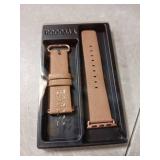 Fullmosa Leather Bands Compatible with Apple Watch Band 42mm 41mm 40mm 38mm for Women Men, Top Grain Genuine Leather Strap for iWatch Series 11/10/9/8/7/6/5/4/3/2/1,SE3/2/1, Beige/Rose Gold