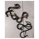 12 Pcs S Hooks for Hanging Heavy Duty, 3.5-inch Heavy Duty Metal S Hook with Safety Buckle, Suitable for 0.5 inch Rods, S Hook for Hanging Plants, Closet, Kitchen Utensil, Pot, Pan, Bags