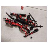 ROBTDUUMY T13 3D Action Figure Set (Assembly Completed),Dummy Robot Titan 13 Action Figures,3D Printed Toys Multi-Jointed Movable (Black/Red)