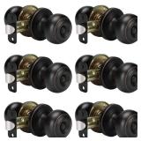Goldenwarm Oil-Rubbed Bronze Interior Door Knobs, Interior Door Knobs Bedroom, Bronze Door Knob Privacy, Oil-Rubbed Bronze Finish Door Knob Interior, DoorKnobs Bulk(6 Pack, Oil-Rubbed Bronze)