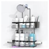 AKTECKE Shower Caddy Hanging Bathroom Organizer: Rustproof Shelf for Inside Shower - No Drilling Racks Over Showerhead - Bath Shelves for Shampoo Soap