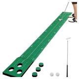 Wekin Indoor Putting Green Game Set, Golf Putting Game with Metal Putter & Golf Balls, Golf Putting Mat Training Aid for Backyard,Party,Office