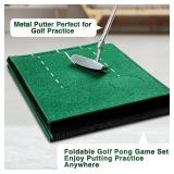 Wekin Indoor Putting Green Game Set, Golf Putting Game with Metal Putter & Golf Balls, Golf Putting Mat Training Aid for Backyard,Party,Office