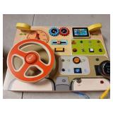 JGOBUB Montessori Toddler Toys - Baby Wooden Busy Board - Sensory Toys with Light Switch - Travel Toys for Educational Toddler Activities for Toddlers 1 2 3 4+ Year Old