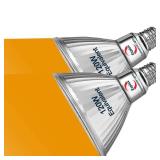 Explux Full Glass LED PAR38 Outdoor Flood Amber Light Bulbs, 120W Equivalent, Weatherproof & Anti-Ageing, Dimmable, Amber Color, 2-Pack