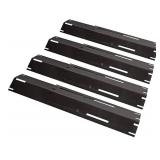 Unicook Universal Replacement Heavy Duty Adjustable Porcelain Steel Heat Plate Shield, Heat Tent, Flavorizer Bar, Burner Cover, Flame Tamer for Gas Grill, Extends from 11.75" up to 21" L, 4 Pack