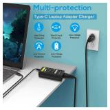 Universal Chromebook 65W USB-C Charger Type C Port Adapter, for Thinkpad/Yoga, Dell, Chromebook 3100, Latitude 5420, Acer, Google Series Type C Charger Fast Charging