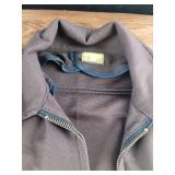 Gray Golf Jacket with Blue Trim