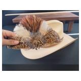 Western Cowboy Hat with Feather Accent
