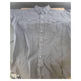 Classic Western Denim Pearl Snap Shirt