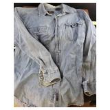 Classic Western Denim Pearl Snap Shirt
