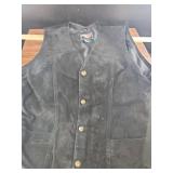 Cripple Creek Black Leather and Painted Mesa Plaid Vest Bundle