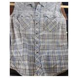 Cripple Creek Black Leather and Painted Mesa Plaid Vest Bundle