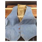 Western Style Denim and Corduroy Vest Set