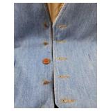 Western Style Denim and Corduroy Vest Set