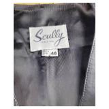 Scully Grey Leather Western Vest and Jacket Set