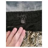 Black and White Paisley Cotton Skirt Size 2X