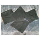 Set of 4 black cloth pillow cases