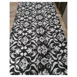 Black and White Damask body pillow