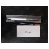 MCNTEIK Silver Rollerball Pen, Stunning Luxury Pen with Mesh Texture Design, Bright Silver Chrome Finish, Schmidt refill, Nice Gift Set for Men & Women, Executive, Office, Graduation, Fancy Pens