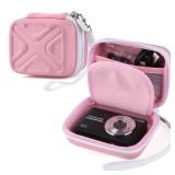 Digital Camera Case for AbergBest 21 Mega Pixels 2.7 LCD Rechargeable HD/Kodak Pixpro/Canon PowerShot ELPH 180/190/Sony DSCW800/DSCW830 Cameras, Travel Carrying Protective Case for Camera- Pink