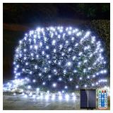WBao Solar Christmas Lights Outdoor 360LED 11.5ft x 6.9ft Christmas Bushes Lights with Remote, 8 Lighting Modes, Timer, Waterproof for Lawn, Bushes, Trees Outdoor Xmas Decorations, Cool White