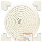 Baby Proof Corners and Edges Protector 18ft (Large 15ft Edge+8 Corner Guard), Fireplace Baby Proofing Bumper, Heavy-Duty Soft NBR Foam Edge Corner Protector for Furniture Table, Childsafe/Pre-Taped