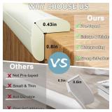 Baby Proof Corners and Edges Protector 18ft (Large 15ft Edge+8 Corner Guard), Fireplace Baby Proofing Bumper, Heavy-Duty Soft NBR Foam Edge Corner Protector for Furniture Table, Childsafe/Pre-Taped