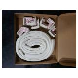 Baby Proof Corners and Edges Protector 18ft (Large 15ft Edge+8 Corner Guard), Fireplace Baby Proofing Bumper, Heavy-Duty Soft NBR Foam Edge Corner Protector for Furniture Table, Childsafe/Pre-Taped