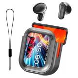 ERAZERL NE20 AI Translation Earbuds Real Time Wireless Bluetooth 6.0 AI Headphones LCD Touch Screen Support 148 Languages Translation Real Time Translator Earbuds Support Playing Music Phone Calls