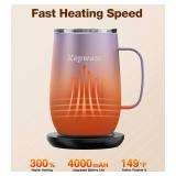 Kepwam Heated Coffee Mug T2-Plus, 20oz Leading Large Capacity Self Heating Coffee Mug, Up to 8 Hrs Battery & Hot Up to 149, Smart Coffee Mug for Women, Men