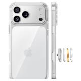 TORRAS Shockproof for iPhone 17 Pro Max Case with Camera Control Button, [12FT Military Grade Drop Protection] Soft Touch & Transparent Slim 17 Pro Max Case with DIY Buttons, Crystal Clear