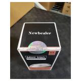 Newbealer Travel Iron with Dual Voltage - 120V/220V Lightweight Dry Iron for Clothes (No Steam), Non-Stick Ceramic Soleplate, 302 Heat Press Machine, w/Spray Bottle, Pouch & Silicone Stand (White)