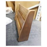 ASmileIndeep 12 Rows Solid Wood Military Challenge Coin Display Stand Holds 90-100 Coins Army Coin Holder Display Police Coin Rack for Countertop, Walnut