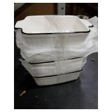 12oz White Ceramic Casserole Dish, Oven, Microwave & Dishwasher Safe Baking Dish with Handles, Perfect for Individual Servings, Lasagna, Cake & Housewarming Gifts