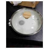 SENSARTE Nonstick Ceramic Frying Pan Skillet with Lid, 9.5 Inch Omelet Pan, Healthy Non Toxic Chefs Pan, Induction Compatible Egg Pan with Heat Resistant Handle, Free of Intentionally Added PFAS/PTFE