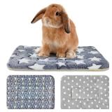 Tierecare 3PCS Guinea Pig Bed Soft Rabbit Bedding Cage Liner Warm Bunny Mats Pee Pads Fleece Blanket Plush Hamster Sleep Beds Ferret Squirrel Hedgehog Rat