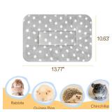 Tierecare 3PCS Guinea Pig Bed Soft Rabbit Bedding Cage Liner Warm Bunny Mats Pee Pads Fleece Blanket Plush Hamster Sleep Beds Ferret Squirrel Hedgehog Rat