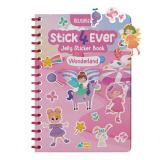 Stick4Ever Jelly Sticker Book - for Kids - Waterproof, Easy to Clean Reusable Sticker Book for Toddlers- Reusable Road Trip Activities for Kids - Stocking Stuffers for Toddlers (Wonderland)