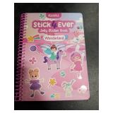 Stick4Ever Jelly Sticker Book - for Kids - Waterproof, Easy to Clean Reusable Sticker Book for Toddlers- Reusable Road Trip Activities for Kids - Stocking Stuffers for Toddlers (Wonderland)