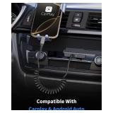 Coiled USB C to USB C Cable 3FT, 2Pack Retractable Car Charger Cord Type C to C Cable Fast Charging for iPhone 17 16 15 Pro Max, iPad, MacBook, Samsung Galaxy S23 S24, USBC to USBC Cables for Car