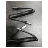 Coiled USB C to USB C Cable 3FT, 2Pack Retractable Car Charger Cord Type C to C Cable Fast Charging for iPhone 17 16 15 Pro Max, iPad, MacBook, Samsung Galaxy S23 S24, USBC to USBC Cables for Car