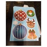 IMISHM Removable Christmas Wall Stickers - Candy Balls Ornaments Sticker for Wall, Refrigerator, Window, Door Decor