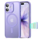ESR for iPhone 17 Case, Camera Control, Compatible with MagSafe, Shockproof Military-Grade Protection, Magnetic Phone Case for iPhone 17, Classic Hybrid Case, Frosted Purple
