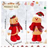 quescu 2PCS Gingerbread Christmas Decorations Indoor,Christma Gingerbread Man Plush,Christmas Stuffed Doll Gifts for Tiered Tray Party Decor Home