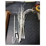 LITBLOOM Lighted White Birch Twig Branches 30IN 150 LED Plug in with Timer and Dimmer, Artificial Tree Branch with Lights for Indoor Outdoor Home Christmas Room Decoration