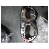 Peicees Aviator Hat with Goggles Costume for Adult Vintage Pilot Hat for Men Women Winter Trapper Hat with Fur Ear Flap Black