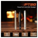 ACEBEAM PT20 2 AAA EDC Flashlight Rechargeable, 500 High Lumens Pen Flashlight with Clip, Compact Pocket MINI LED Flash Light, Super Bright Small Pen Light for Emergency, Camping, Home, Work